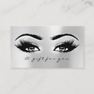 Gift Certificate Silver Grey Grey Lashes Makeup