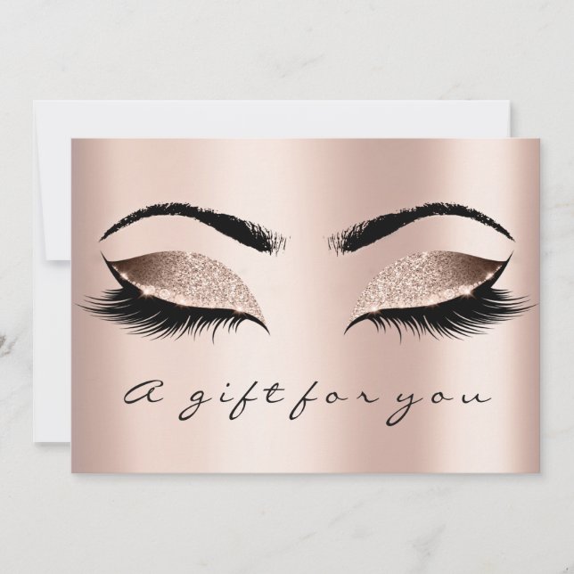 Gift Certificate Skinn Lux Gold Lash Beauty Makeup (Front)
