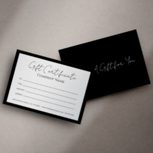 Gift Certificate Template Customizable 