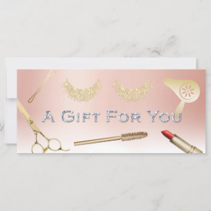Gift Certificates Modern Rose Gold Beauty Salon