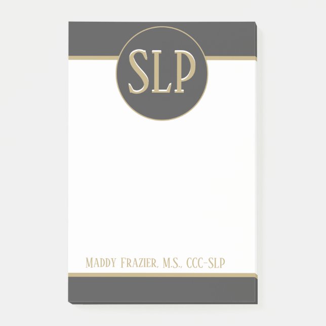 Gift! Customized Speech Pathologist post it notes (Front)