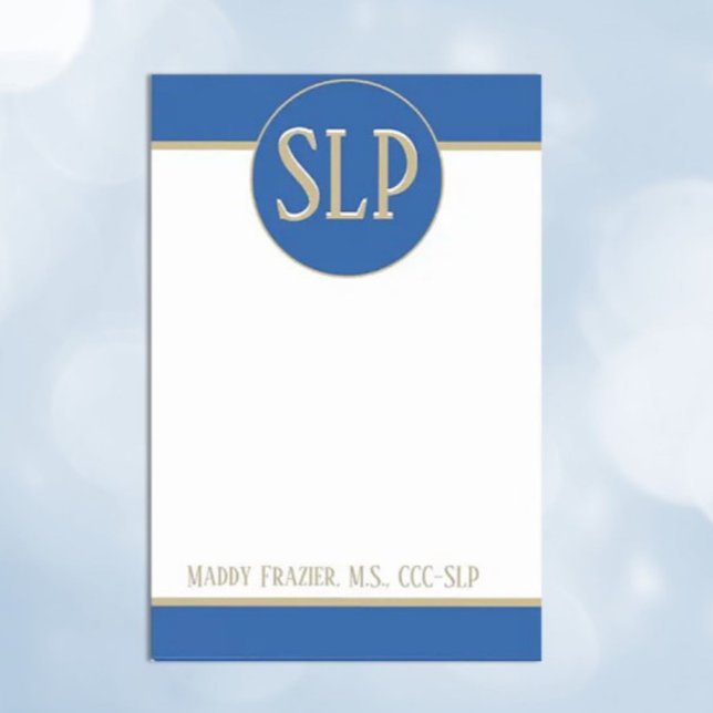 Gift! Customized Speech Pathologist post it notes (Creator Uploaded)