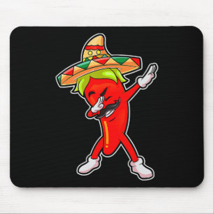 Gift Cute Chili Dabbing Pepper Mexican Hot Jalapen Mouse Pad