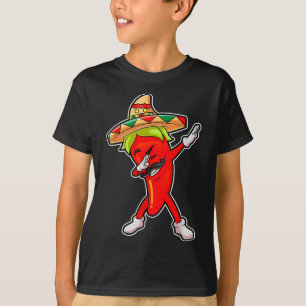 Gift Cute Chili Dabbing Pepper Mexican Hot Jalapen T-Shirt