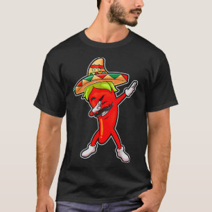 Gift Cute Chili Dabbing Pepper Mexican Hot Jalapen T-Shirt