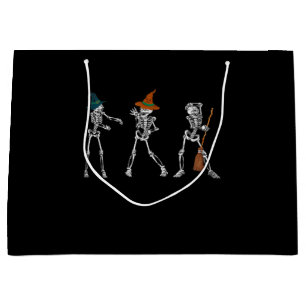 Gift Dance  Halloween Dance Macabre Witch Skeleton Large Gift Bag