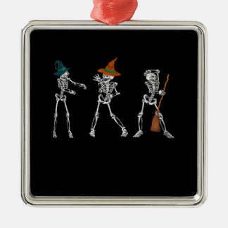 Gift Dance |Halloween Dance Macabre Witch Skeleton Metal Ornament