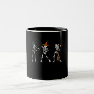 Gift Dance |Halloween Dance Macabre Witch Skeleton Two-Tone Coffee Mug