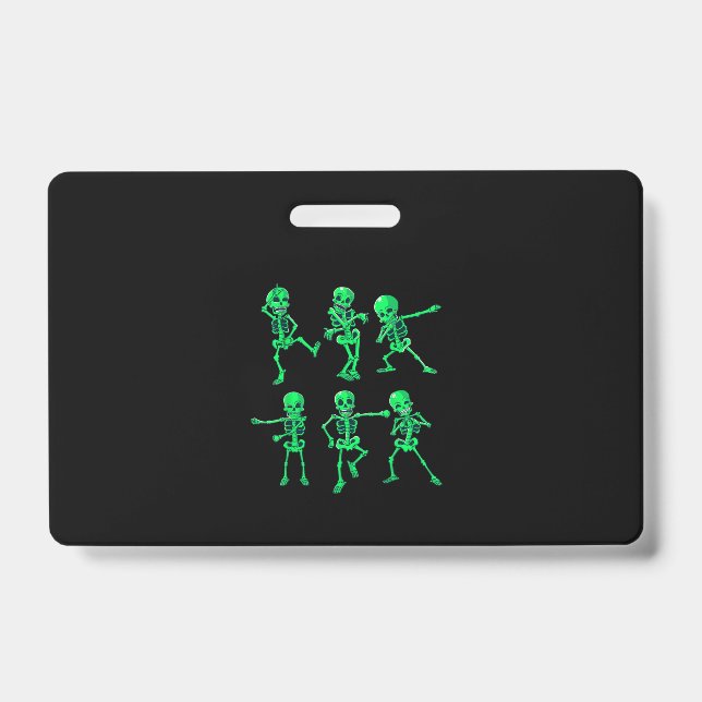 Gift Dance| Halloween Dancing Skeletons Dance Gift Badge (Front)