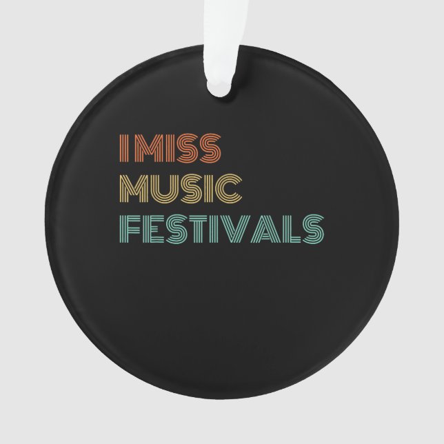 Gift Dance | I Miss Music Festival Retro Dance Ornament (Front)