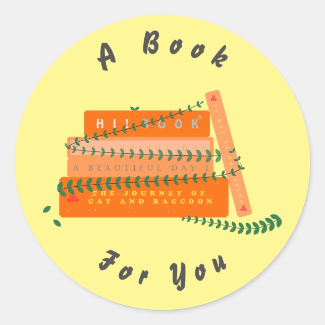 Gift Decoration Sticker | A Book For You (Front)