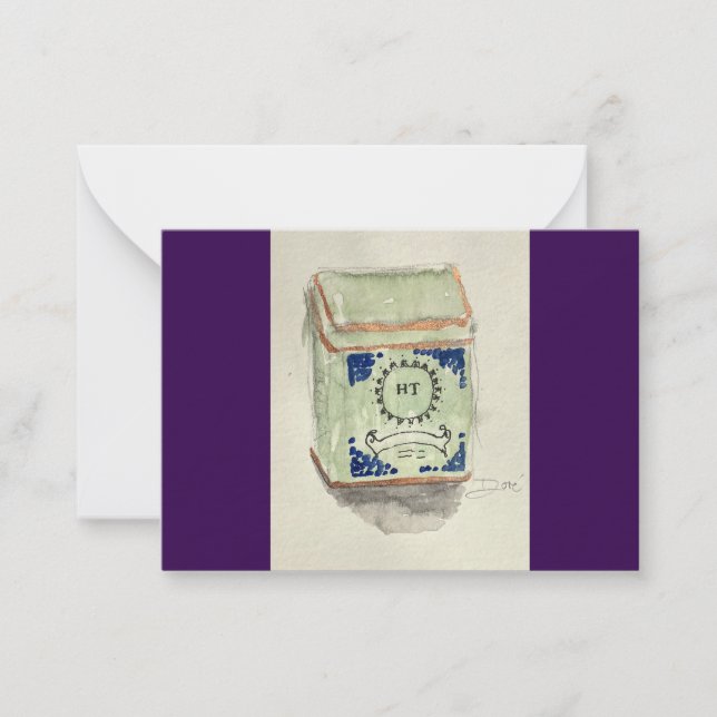 Gift Enclosure, Tea Tin Card (Front)