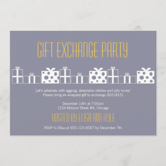 Gift exchange Yankee swap Christmas party Invitation