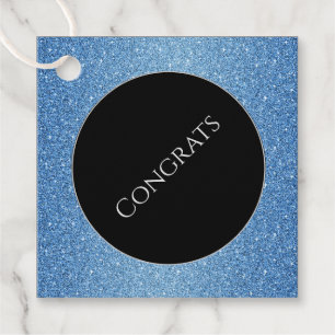 Gift-FavorTag -Faux Glitter Congrats Favour Tags