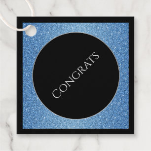 Gift-FavorTag -Faux Glitter Congrats Favour Tags