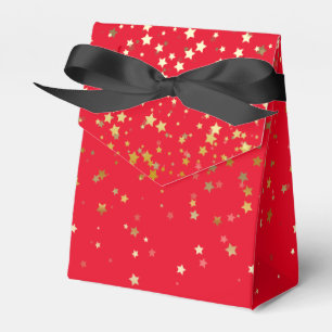 Gift/Favour Box in Red & Golden Stars