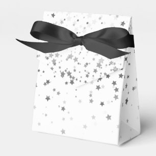 Gift/Favour Box in White & Silver Stars