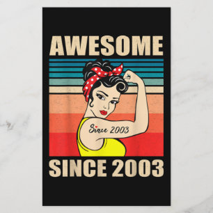 Gift for 18 Years Old Women Vintage 18th Birthday Stationery