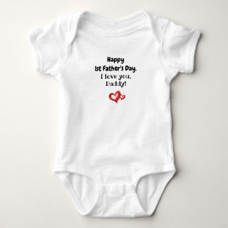 Gift for 1st Father's Day, I love you Daddy, Custo Baby Bodysuit