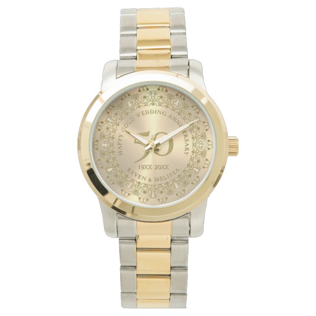 Gift For 50th Wedding Anniversary Watch (Front)