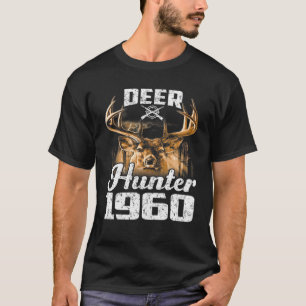 Gift for 60 Year Old Deer Hunter 1960 Hunting 60th T-Shirt