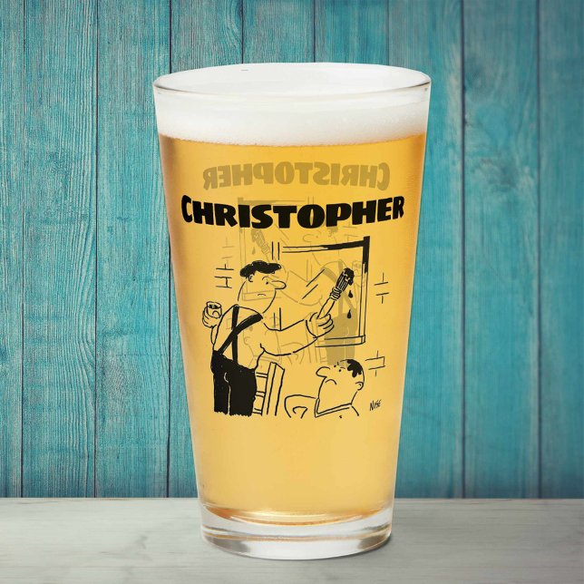 Gift for a Painter & Decorator with Name Glass (Creator Uploaded)