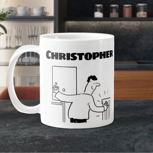 Gift for a Plumber with Added Name Large Coffee Mug (Large Mug for a Heating Engineer)