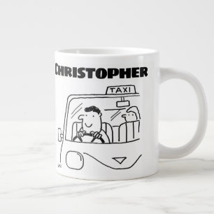 Gift for a Taxi Driver with Name Large Coffee Mug