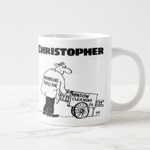 Gift for a Window Cleaner with Name Large Coffee Mug