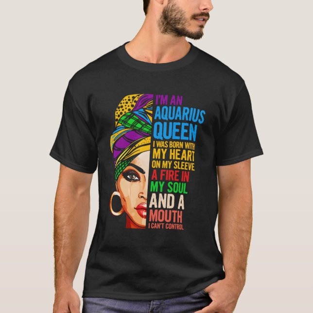 Gift For Aquarius Women January February Queen T-Shirt (Front)