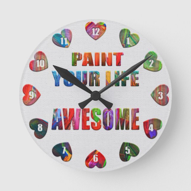 Gift for Artists / Painters / Crafters Round Clock (Front)