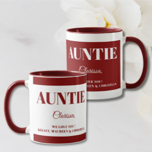 Gift for Auntie with  Names Coffee Mug