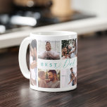 Gift For Best Dad Ever Family Photo Collage Aqua Coffee Mug<br><div class="desc">Show your amazing dad just how wonderful and loved he is with our stylish "Best Dad Ever" custom 8 photo collage mug. The design features "Best Dad Ever" in a stylish aqua typography design and customized with 8 of your own special family photos. Great gift for father's day, birthday, anniversary,...</div>