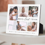 Gift For Best Dad Ever Modern Family Photo Collage Plaque<br><div class="desc">Show your amazing dad just how wonderful and loved he is with our stylish "Best Dad Ever" custom 5 photo collage plaque. The design features "Best Dad Ever" in stylish black typography design and customized with 5 of your own special family photos. Great gift for father's day, birthday, anniversary, and...</div>