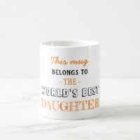 Gift for best daughter orange Christmas gift
