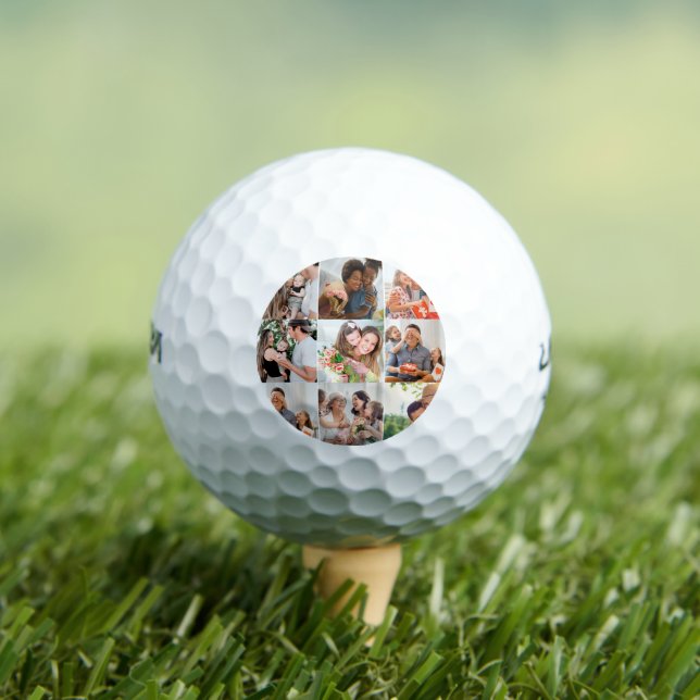 Gift For Best Mom Ever Family Photo Collage Golf Balls (Insitu Tee)