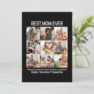 Gift For Best Mom Ever Family Photo Collage Holiday Card