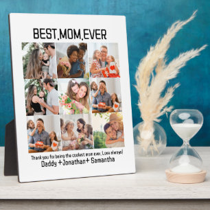 Gift For Best Mom Ever Family Photo Collage Plaque