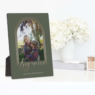 Gift for Big Sister Elegant Arch Photo Keepsake Plaque