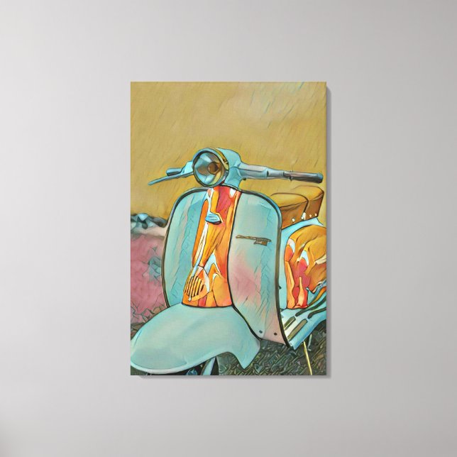 Gift for biker canvas print (Front)