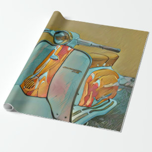 Gift for biker wrapping paper
