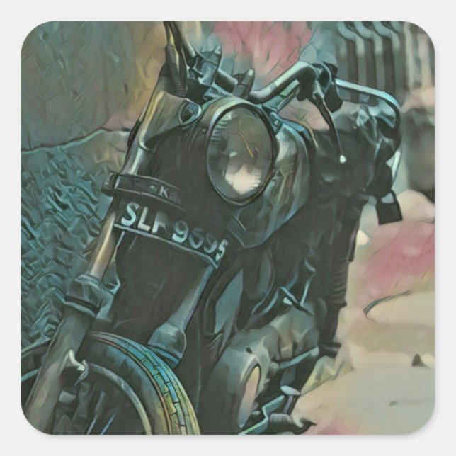 Gift for bikers square sticker (Front)
