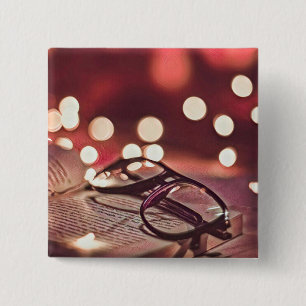 Gift for book lovers 2 inch square button
