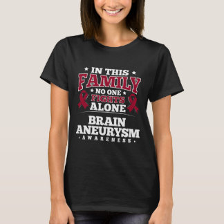 Gift for Brain Aneurysm Patients - Burgundy Ribbon T-Shirt