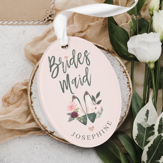 Gift for Bridesmaid | Name & Message High Heels Ornament (Gift for Bridesmaid | Name & Message High Heels Ornament)