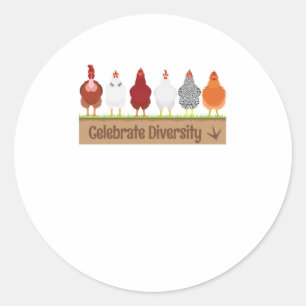 Gift for Chicken Lovers Farm Pet Celebrate Classic Round Sticker