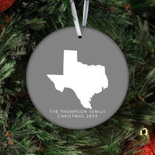 Gift For Couples Friends Clients Texas Christmas Ceramic Ornament