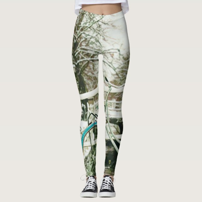 Gift for cycling lover leggings (Front)