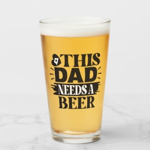 Gift for Dad Beer Lover Father's Day Unique Gifts Glass