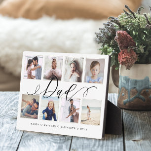 Gift for Dad   Family Photo Keepsake Collage Plaque